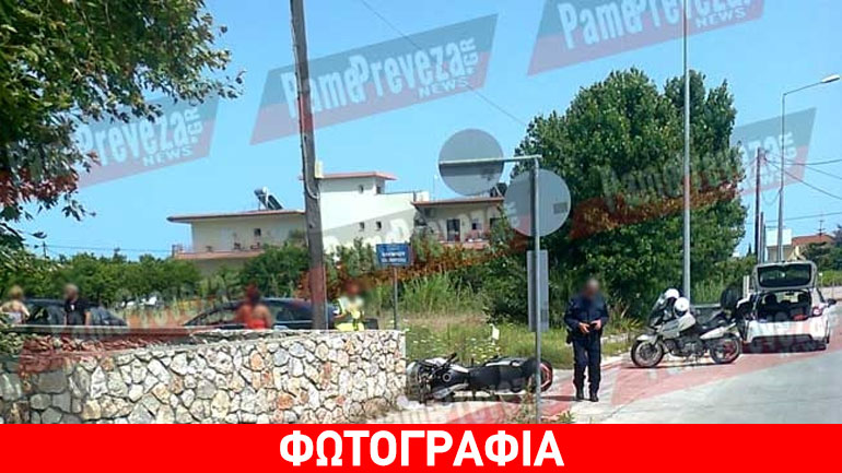 Μοτοσικλέτα της ΔΙ.ΑΣ. στην Πρέβεζα ενεπλάκη σε τροχαίο