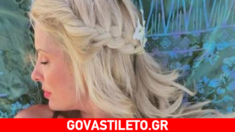 Ελένη Μενεγάκη: Απολαμβάνει καλοκαιρινά εδέσματα στη Νάξο