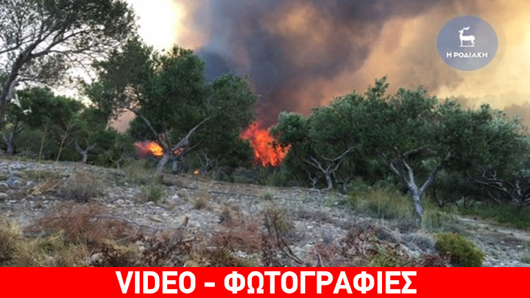 Υπό μερικό έλεγχο η φωτιά στη νότια Ρόδο