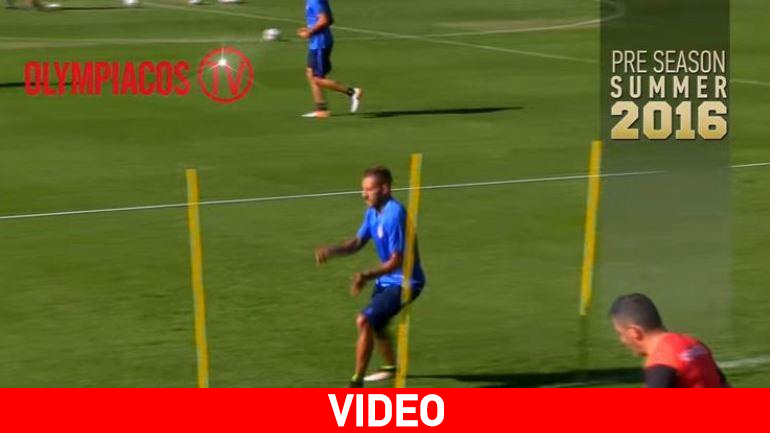 Η προπόνηση του Ολυμπιακού στην Αυστρία