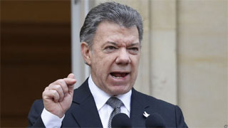 Ο πρόεδρος της Κολομβίας Μανουέλ Σάντος