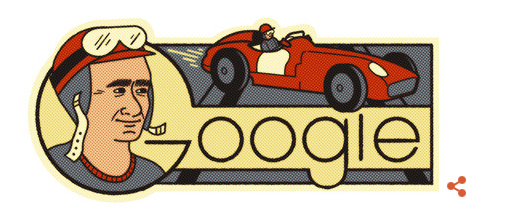 Αφιερωμένο στα 105α γενέθλια του Χουάν Μανουέλ Φάντζιο το σημερινό doodle της Google