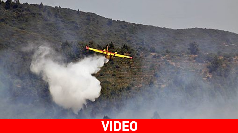 Ανεξέλεγκτη μαίνεται η πυρκαγιά στον Μαρμαρά Χαλκιδικής