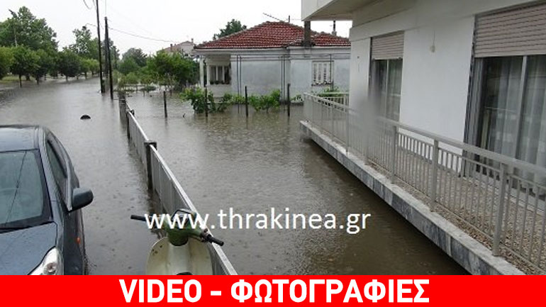 Ορεστιάδα: Kαταιγίδα με πτώση δέντρων και πλημμύρες