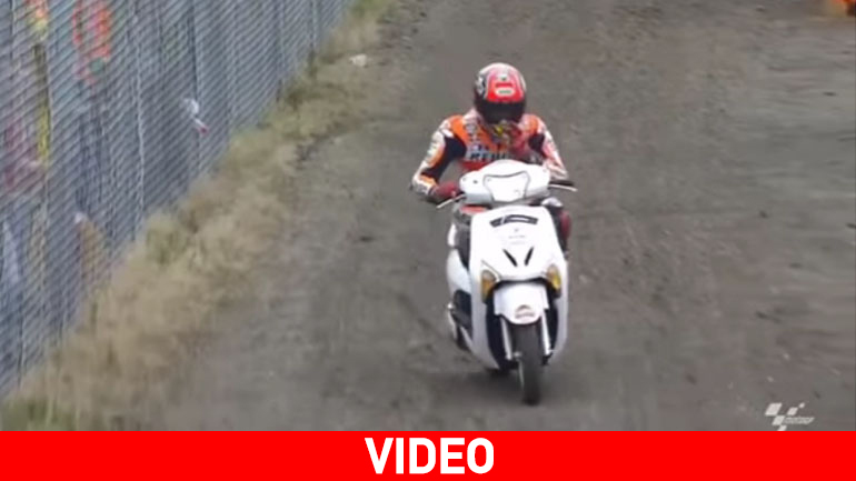 Πήρε το scooter και έφυγε ο Marquez!