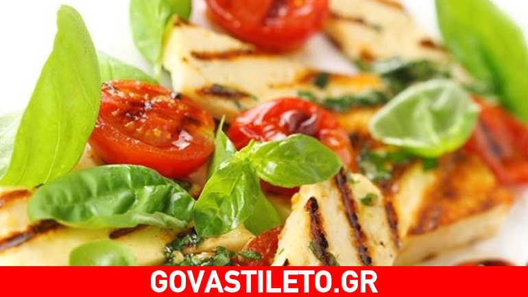 Χαλούμι και ντοματοσαλάτα