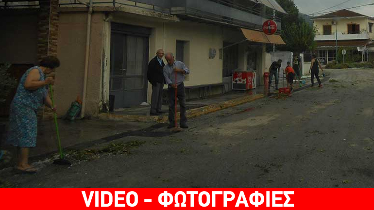 Τρίκαλα:  Kαταστροφές σε καλλιέργειες από την χαλαζόπτωση