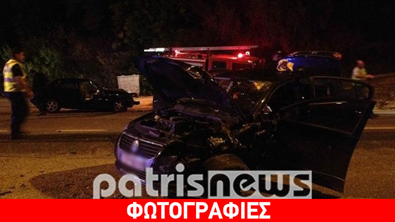 Ηλεία: Σφοδρή σύγκρουση Ι.Χ. με τέσσερις τραυματίες στην Εθνική Οδό