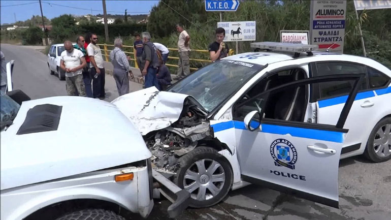 Χανιά: Τροχαίο με περιπολικό στο Καστέλι