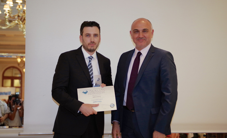 Για το BMW Group Hellas το βραβείο παρέλαβε ο Διευθυντής Εταιρικής Επικοινωνίας Κωνσταντίνος Διαμαντής