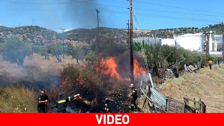 Λέσβος: Πυρκαγιά απείλησε τις δεξαμενές της ΔΕΗ