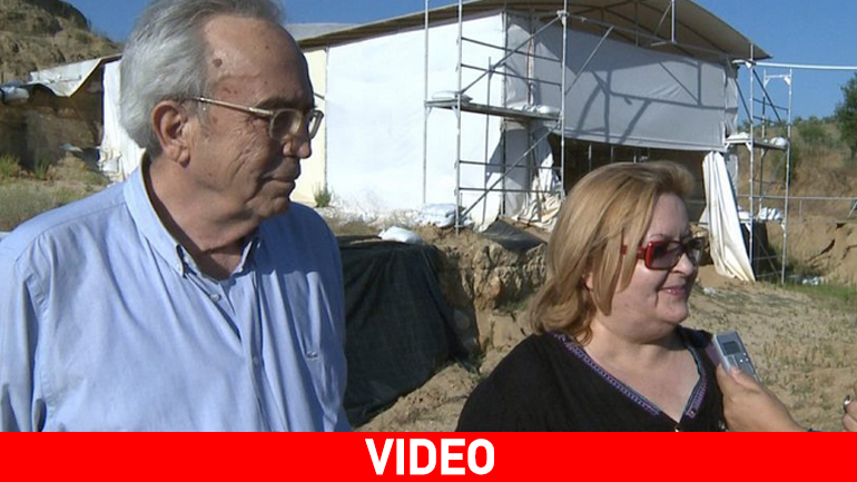 Mπαλτάς και Περιστέρη στον λόφο Καστά της Αμφίπολης