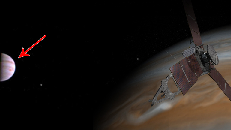 H πρώτη φωτογραφία από τον Δία