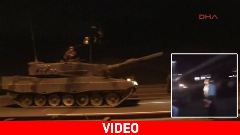 Σοκαριστικό βίντεο: Τανκ περνά πάνω από διαδηλωτή
