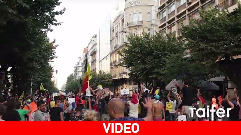 Πορεία των συμμετεχόντων του «No border Camp» στη Θεσσαλονίκη