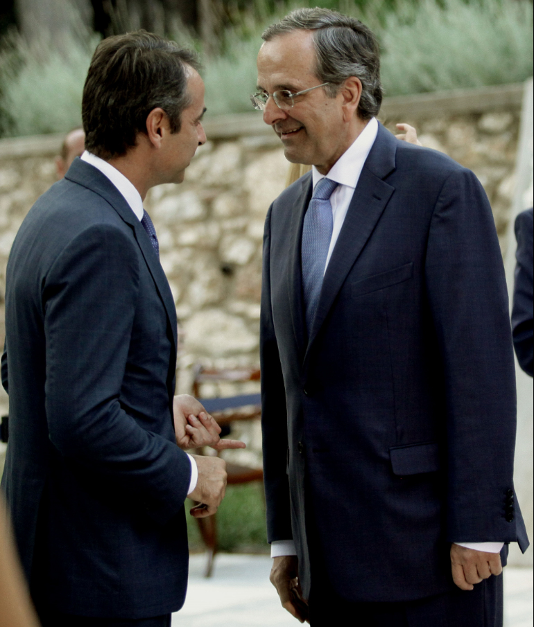 Σύντομο τετ-α-τετ Σαμαρά-Μητσοτάκη