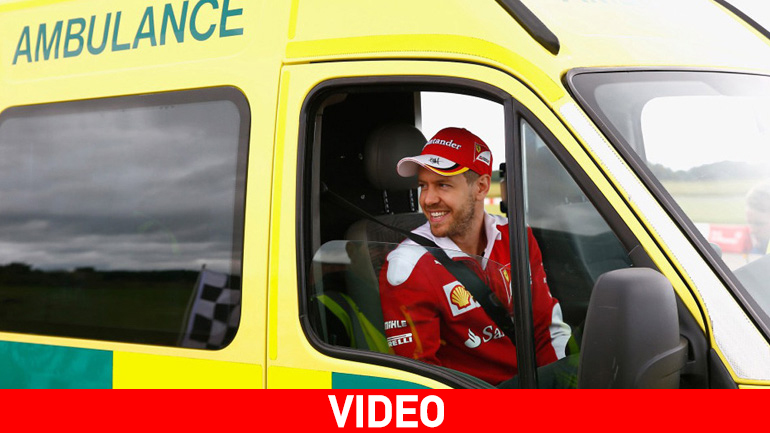 Ferrari εναντίον ασθενοφόρου με οδηγό τον Vettel
