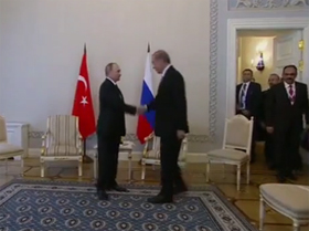 Η χειραψία Πούτιν - Ερντογάν