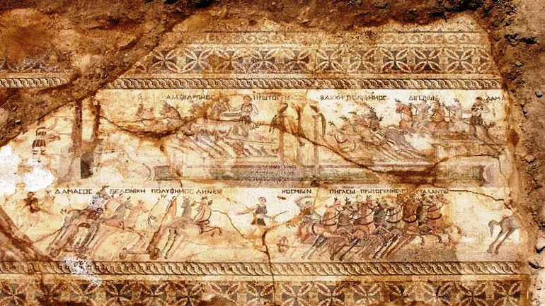 Ψηφιδωτό του 4ου πΧ αποκαλύφθηκε στη «νεκρή» ζώνη της κοινότητας Ακακίου