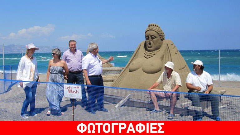 Ηράκλειο: Εντυπωσιακά γλυπτά από άμμο στην Αμμουδάρα