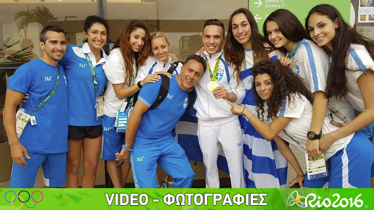 H υποδοχή του Λευτέρη Πετρούνια στο Ολυμπιακό Χωριό