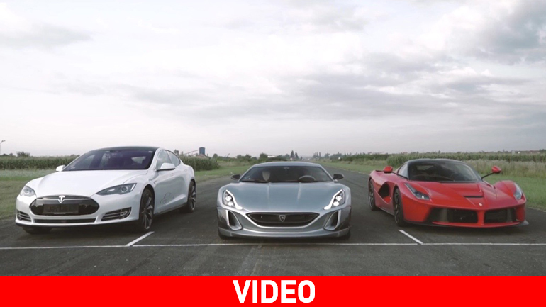 Οι Κροάτες κάνουν σκόνη τη LaFerrari και το Tesla Model S!