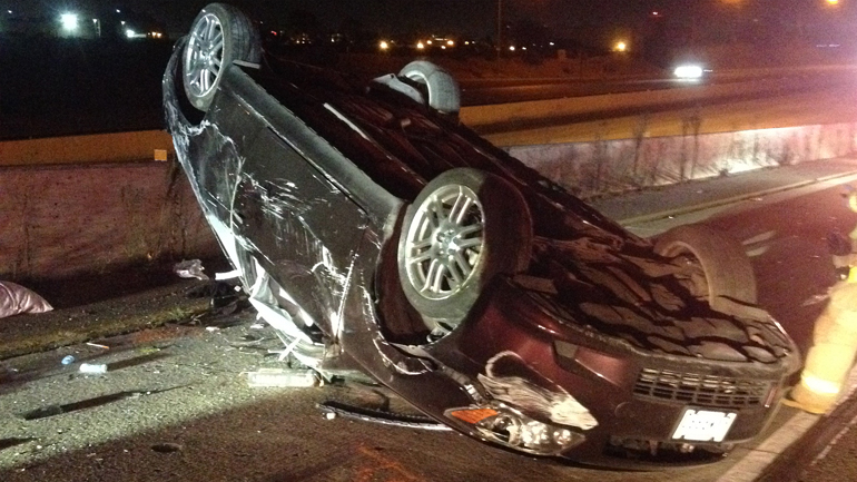 Ανατροπή οχήματος στα Χανιά