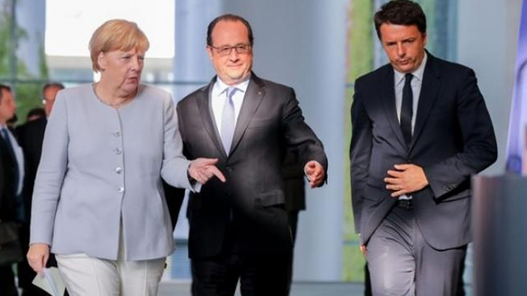 Στην Ιταλία η Μέρκελ για τη συνάντηση με Ολάντ-Ρέντσι