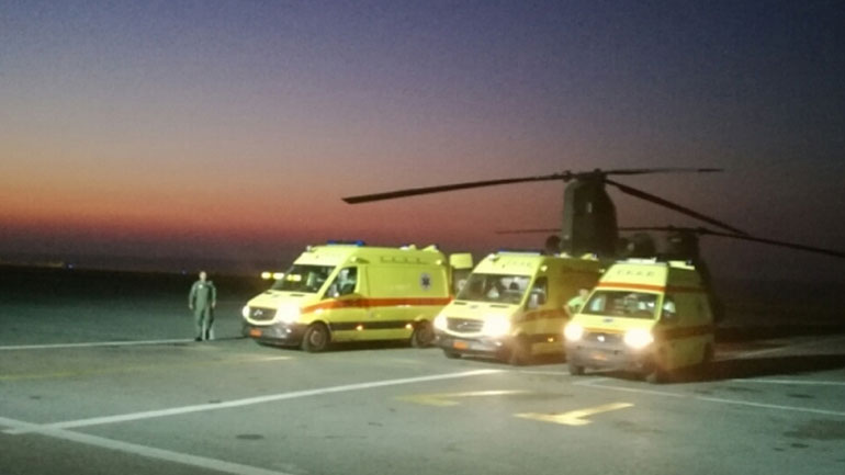 Αεροδιακομιδή τριών ασθενών από νησιά του Αιγαίου στο Ηράκλειο