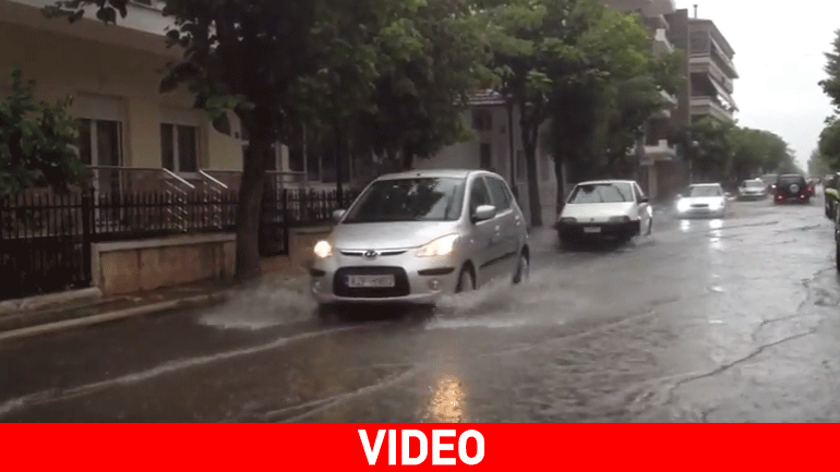 Κοζάνη: Προβλήματα στην Πτολεμαΐδα από την ισχυρή νεροποντή