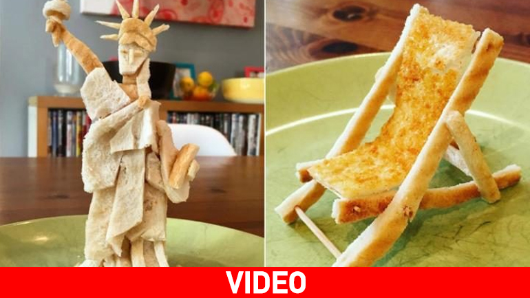 Μουσικός φτιάχνει γλυπτά από… τοστ!