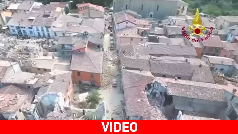 Drone αποκαλύπτει το μέγεθος της καταστροφής στην Ιταλία