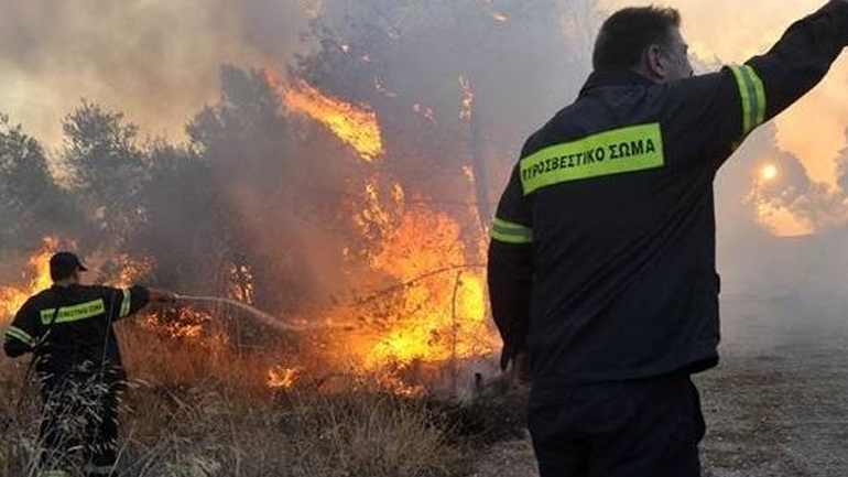 Σε ύφεση η δασική πυρκαγιά στο Λεσίνι Μεσολογγίου