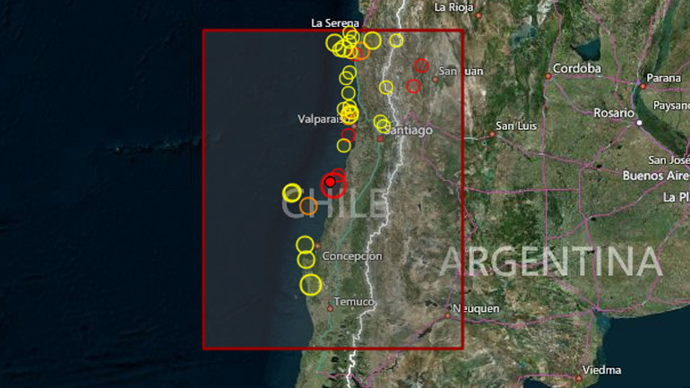 Σεισμός 5,5R σε θαλάσσια περιοχή ανοικτά της Χιλής