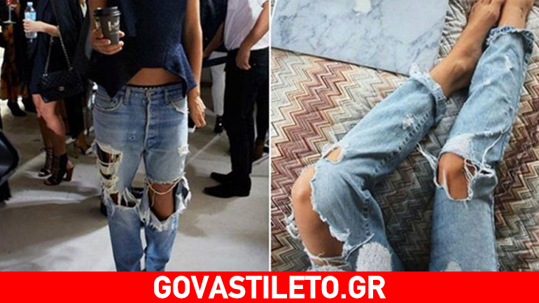 Φτιάξτε μόνες σας το σκισμένο jean που είναι στη μόδα