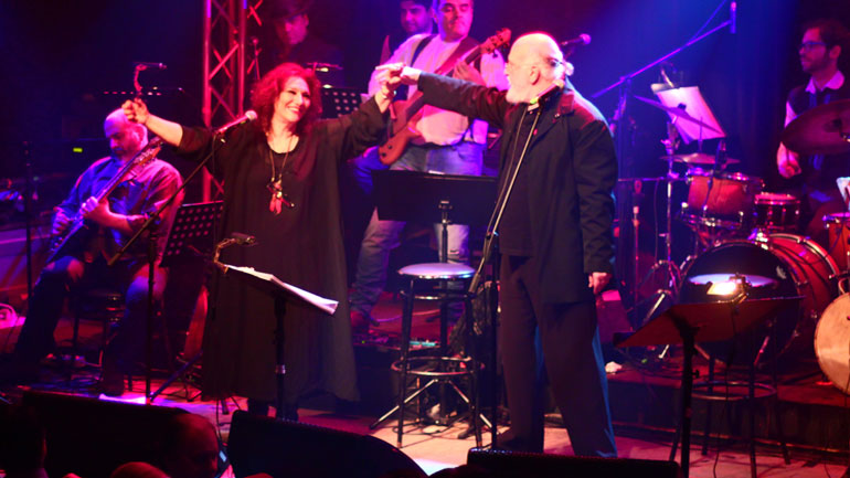 Ο Διονύσης Σαββόπουλος και η Ελένη Βιτάλη στο Ηρώδειο