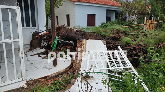 Ζημιές από την καταιγίδα στην Αμαλιάδα