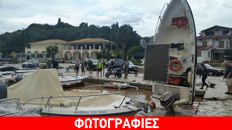 Βούλιαξαν βάρκες από την κακοκαιρία στα Σύβοτα Θεσπρωτίας