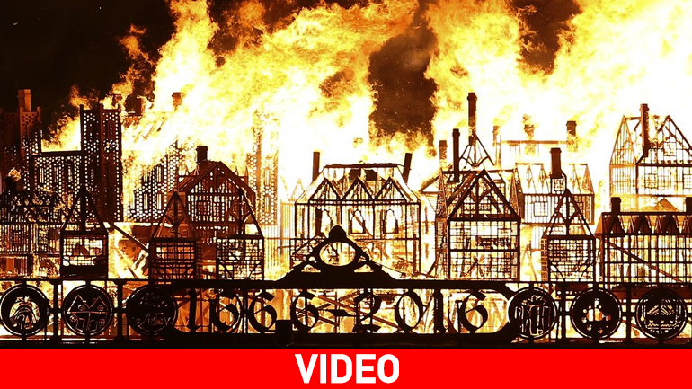 Αναπαράσταση της Μεγάλης Πυρκαγιάς του Λονδίνου