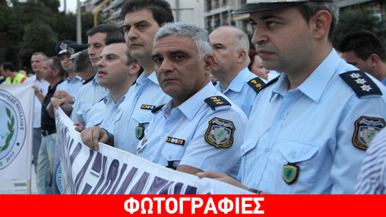 Φωτογραφίες από την πορεία των ενστόλων στη Θεσσαλονίκη