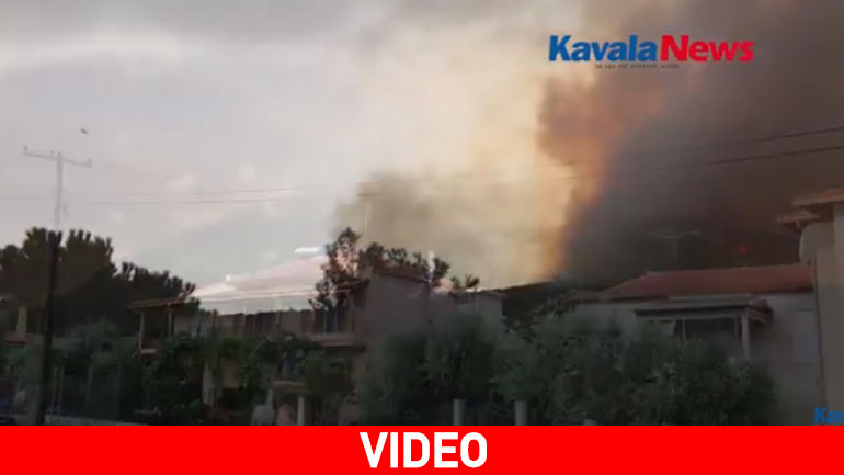 Θάσος: Τραυματίστηκε πυροσβέστης από τη μεγάλη φωτιά
