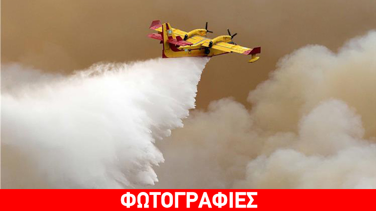 Συνεχίζεται η μάχη με τις φλόγες στη Θάσο