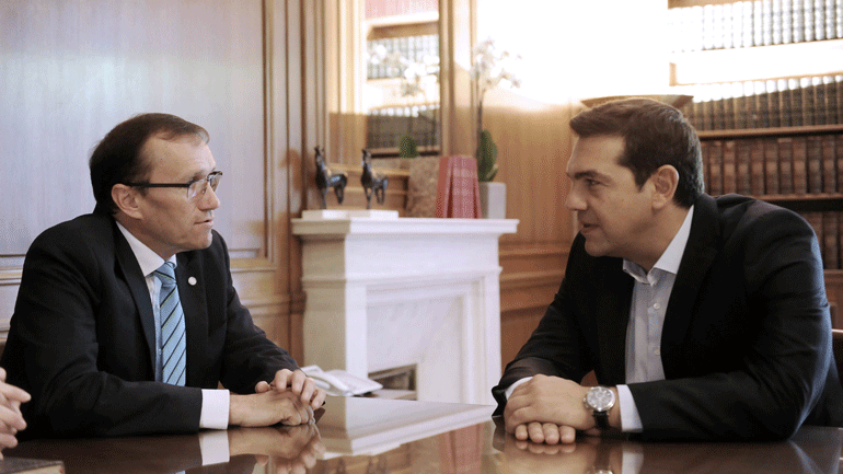 Ολοκληρώθηκε η συνάντηση Τσίπρα-Άιντε στο Μαξίμου