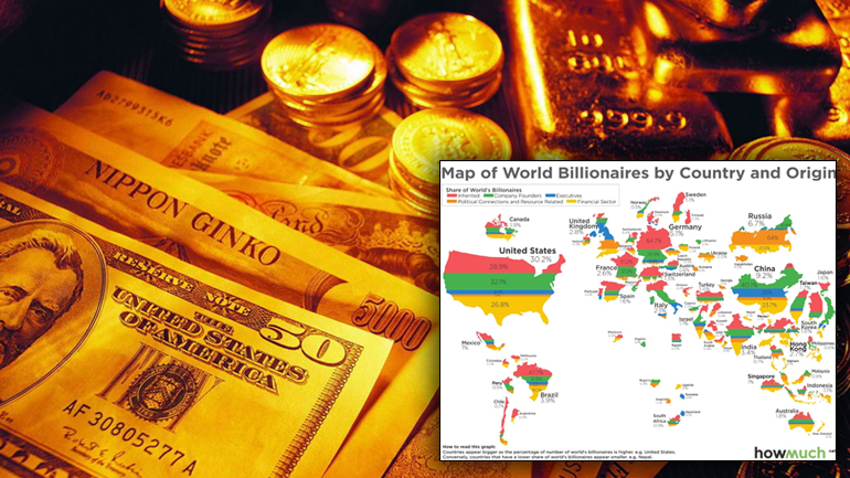 Ο χάρτης του παγκόσμιου πλούτου