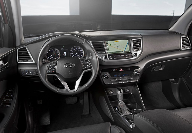 To εσωτερικό του Hyundai Tuscon...