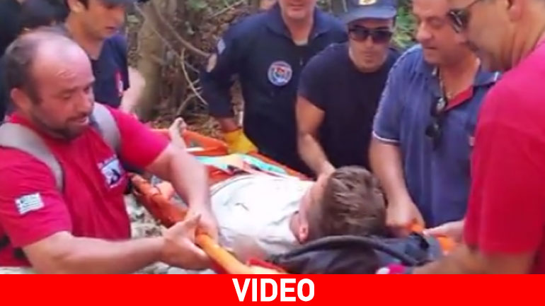 Kρήτη: Βίντεο από την επιχείρηση διάσωσης 25χρονου από φαράγγι