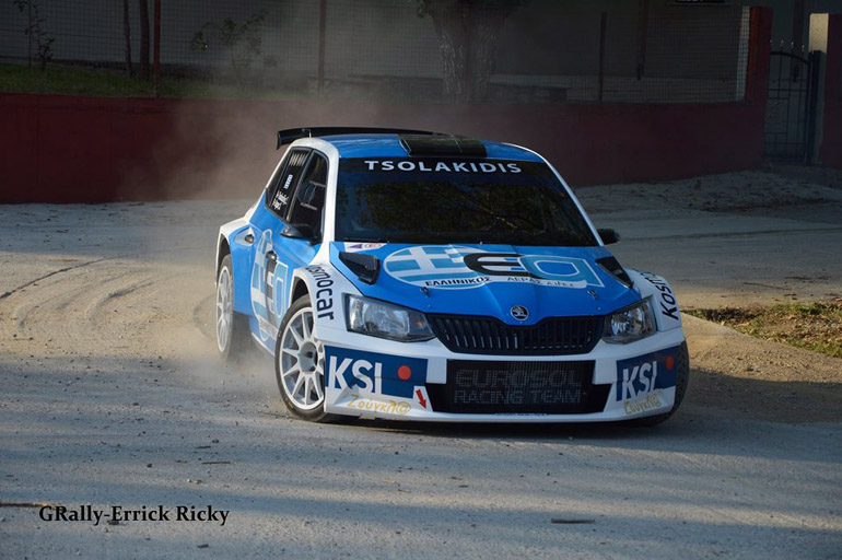 Φωτογραφία της Skoda Fabia R5 του Σωκράτη Τσολακίδη από τις χθεσινές δοκιμές...