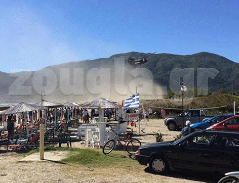 Σινούκ πάνω από τα κεφάλια λουόμενων