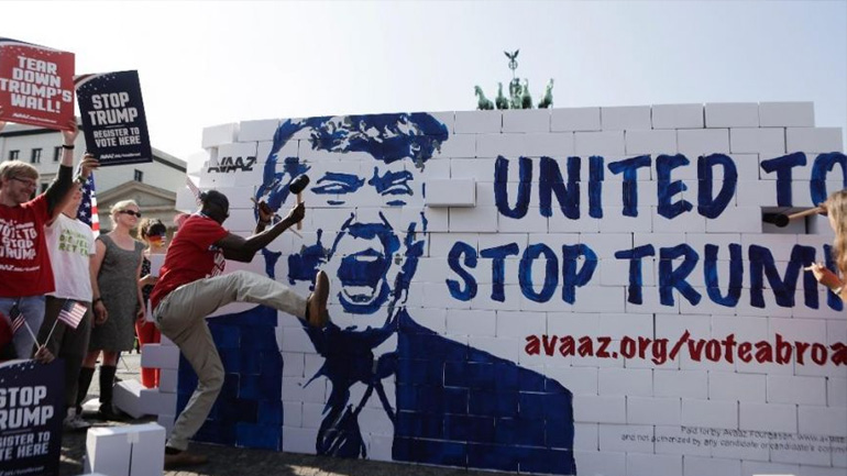 Γερμανία: Ακτιβιστές διαδήλωσαν κατά της υποψηφιότητας του Τραμπ