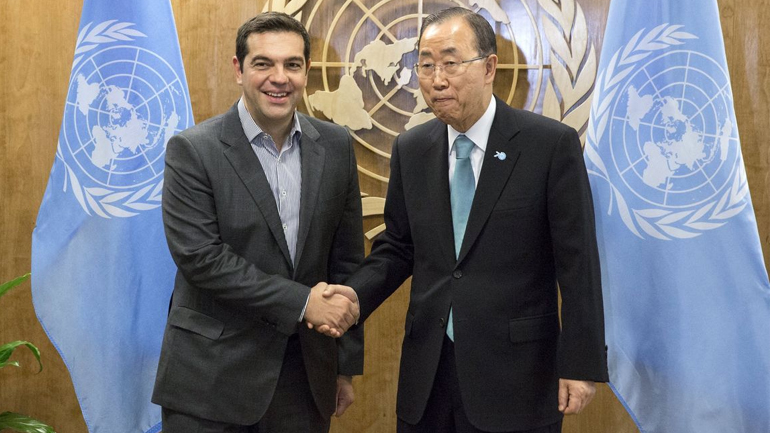 ΠΓΔΜ, προσφυγική κρίση και Κυπριακό στη συνάντηση Τσίπρα με Μπαν Κι-μουν